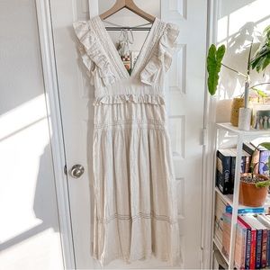 Spell & the Gypsy Collective Lola Frill Maxi Dress Biscuit Medium